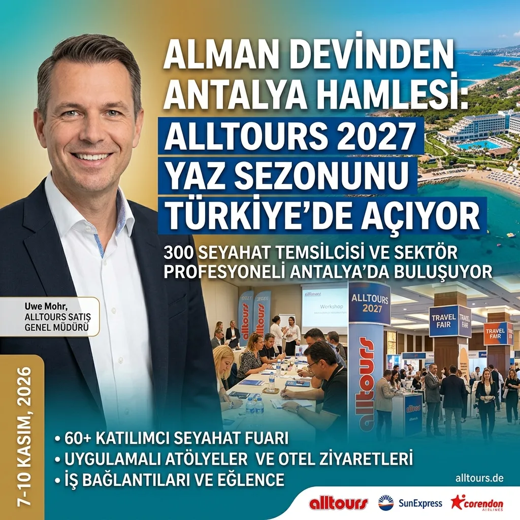 ALMAN TURİZM DEVİNDEN ANTALYA HAMLESİ: ALLTOURS, 2027 YAZ SEZONUNU TÜRKİYE’DE AÇIYOR